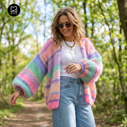 Strickanleitung – MYPZ Basic Light Mohair Cardigan Blaze & Berry No. 10 (ENG-NL-DE)