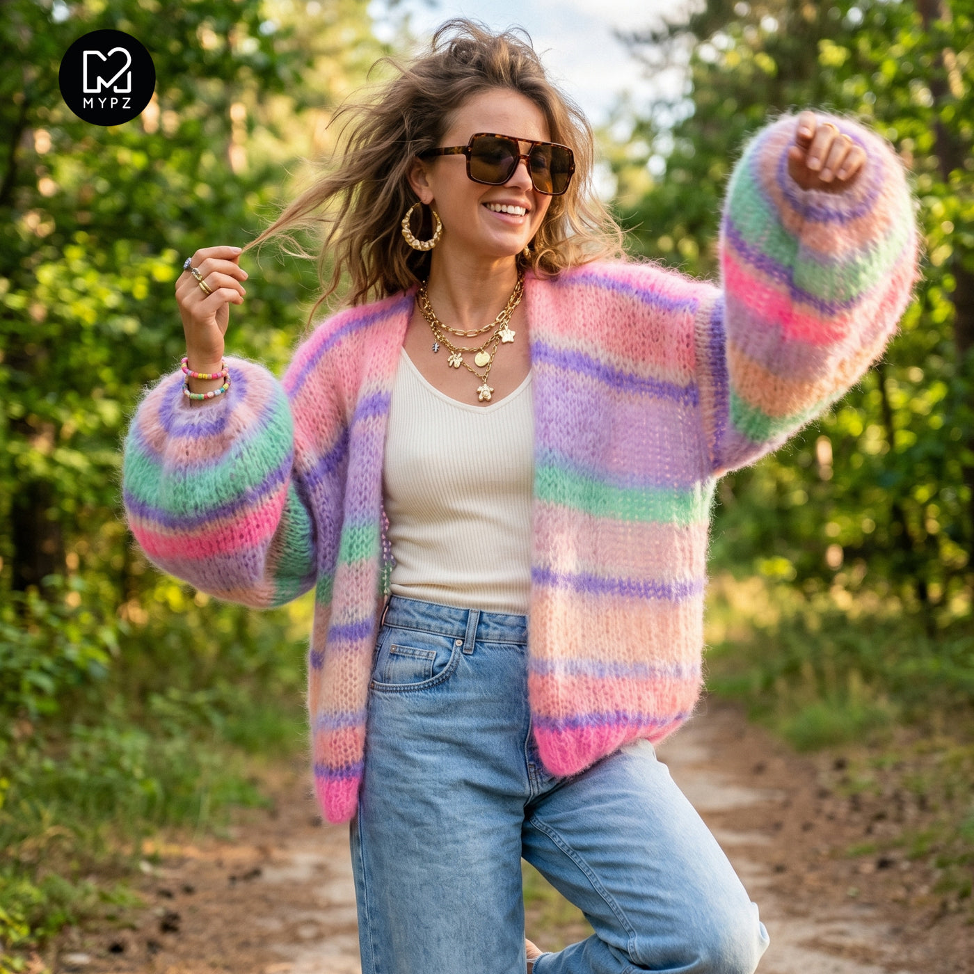 Strickanleitung – MYPZ Basic Light Mohair Cardigan Blaze & Berry No. 10 (ENG-NL-DE)