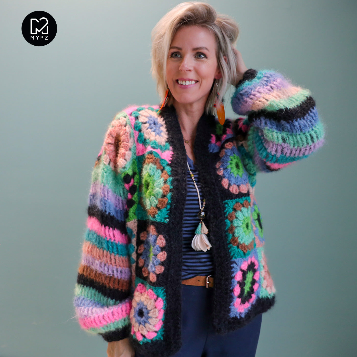 Crochet pattern - MYPZ Granny mohair cardigan Treasure (ENG-NL-DE)