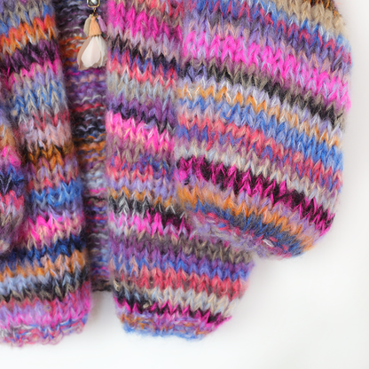 Strickanleitung – MYPZ basic chunky mohair cardigan Flirty Red  (ENG-NL-DE)