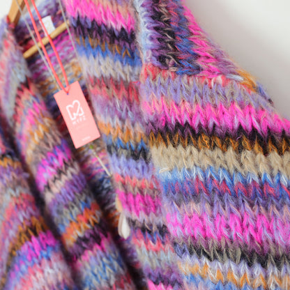Strickanleitung – MYPZ basic chunky mohair cardigan Flirty Red  (ENG-NL-DE)