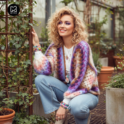 Häkelset - MYPZ Hexagon Cardigan Elise