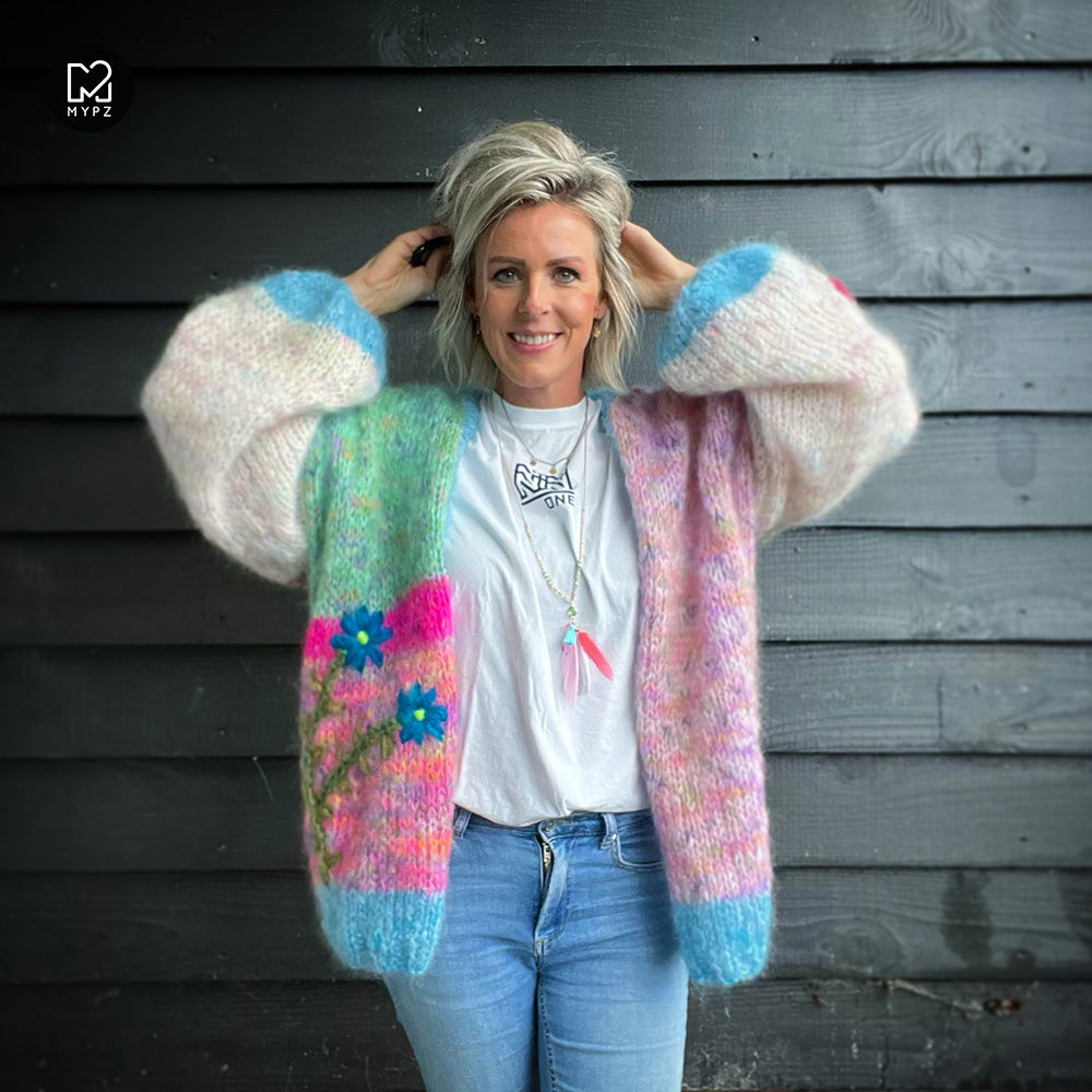 MYPZ Chunky Mohair Cardigan Flowerfields