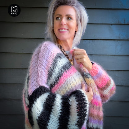 Strickset – MYPZ Chunky Mohair Cardigan Funky Caramel No.15 (ENG-NL-DE)