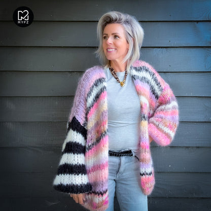 Strickset – MYPZ Chunky Mohair Cardigan Funky Caramel No.15 (ENG-NL-DE)