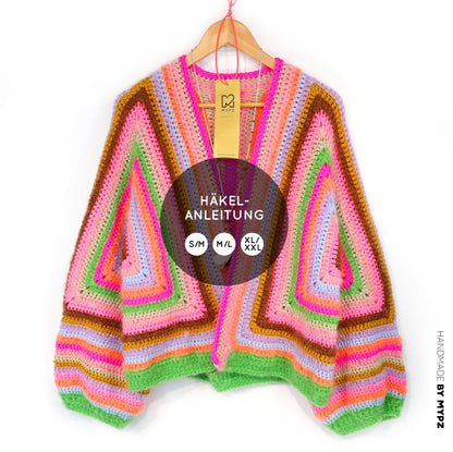 Häkelanleitung - MYPZ Hexagon Cardigan Vibrant Soul (ENG-NL-DE)