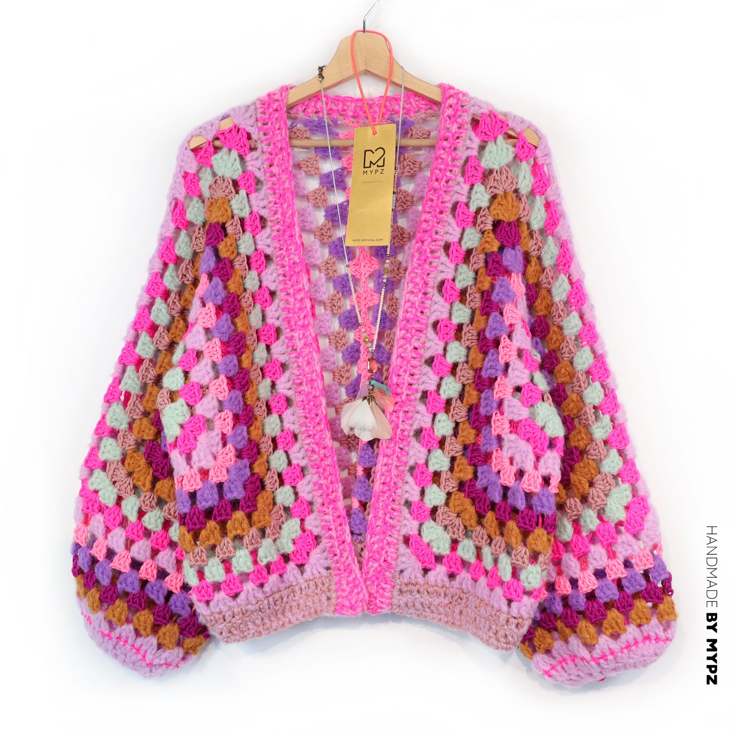 MYPZ Chunky Mohair Cardigan Pink Mojito