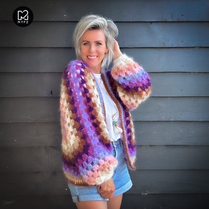 Häkelanleitung - MYPZ Hexagon Cardigan Pink Vibes (ENG-NL-DE)