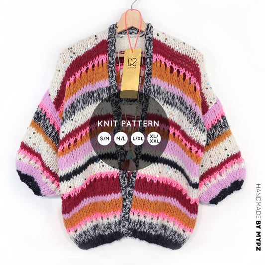 Strickanleitung – MYPZ Light Alpaca Cardigan Twinkle Berry No10 (ENG-NL-DE)