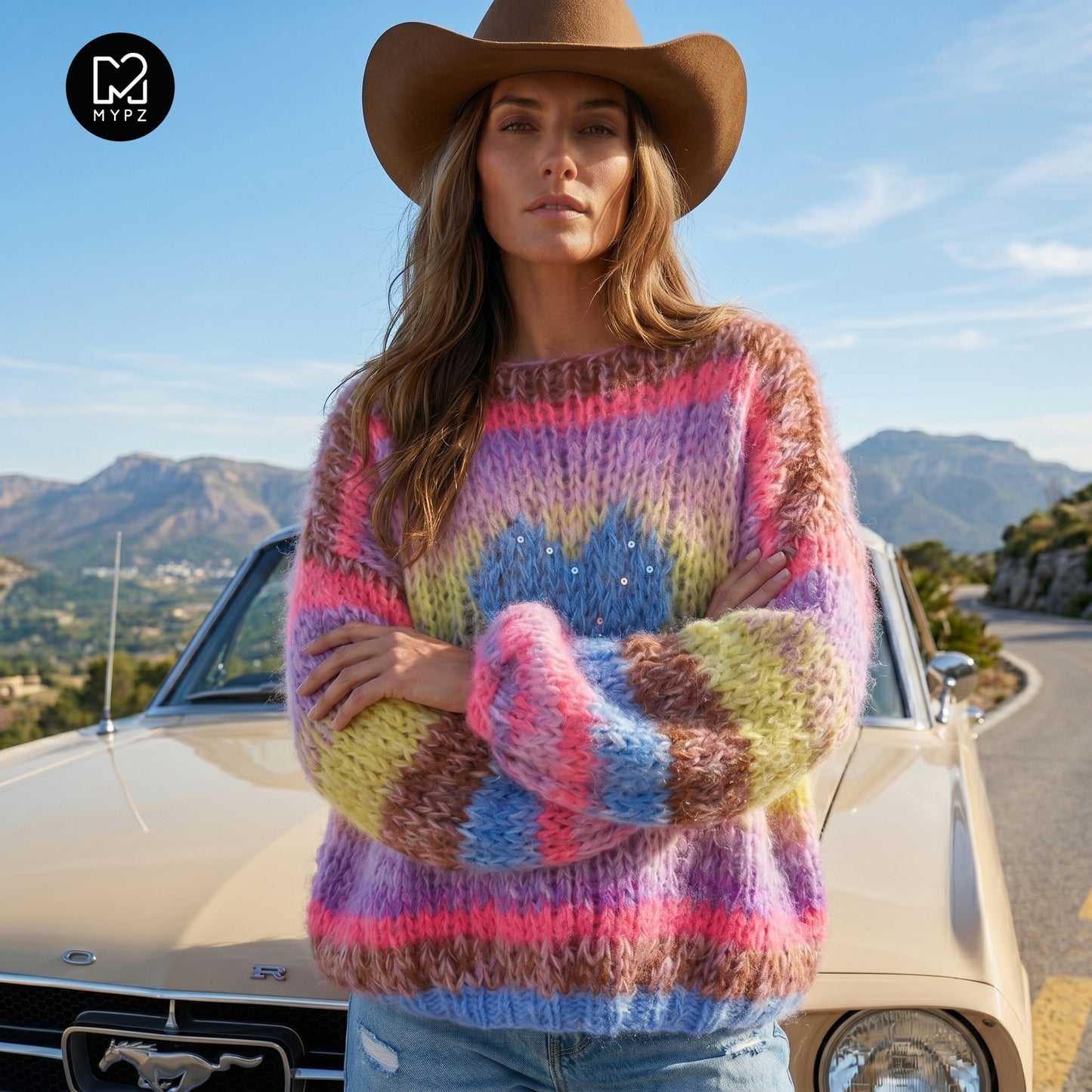 Strickset – MYPZ Short Chunky Alpaca-Mohair Pullover Lake No15 (ENG-NL-DE)