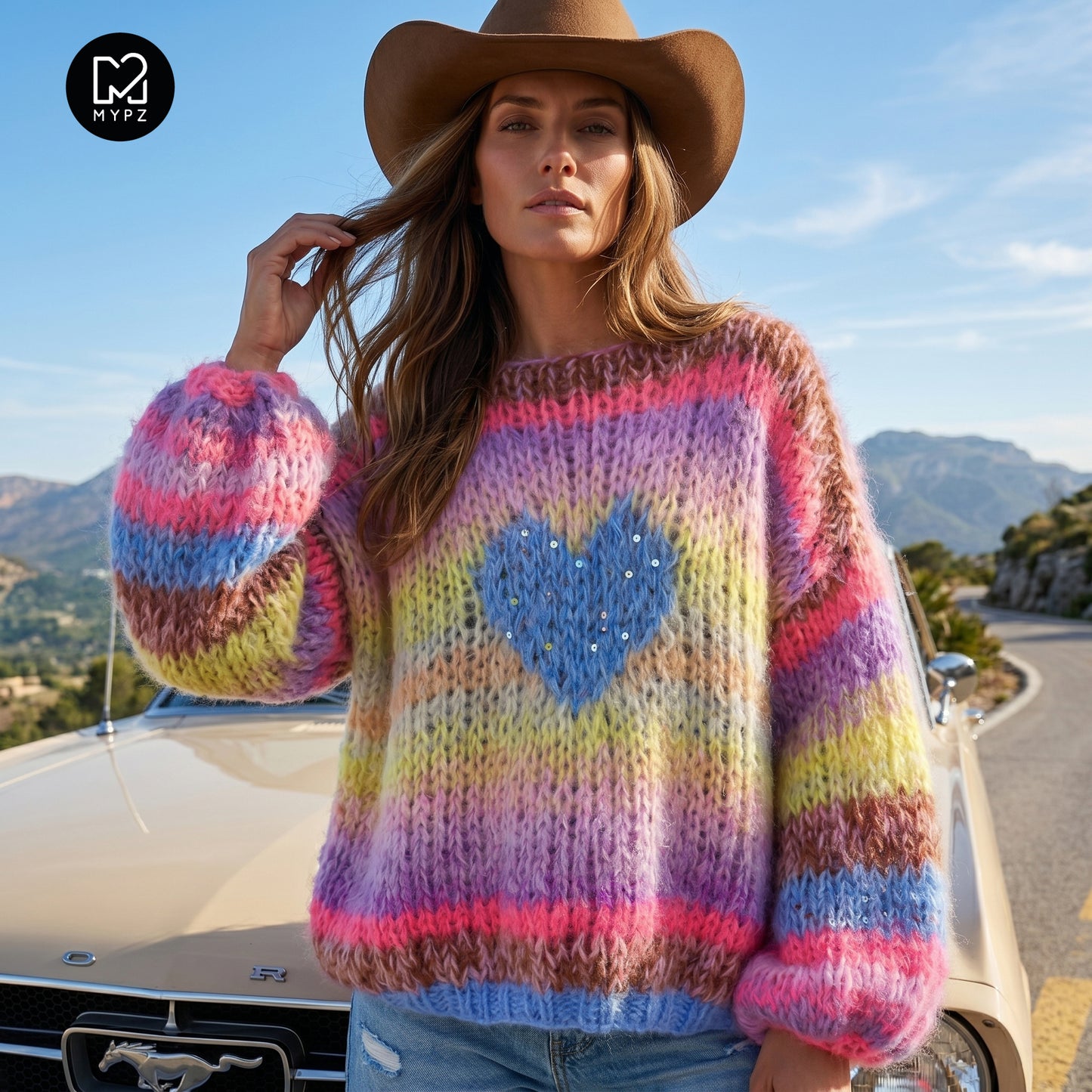 Strickset – MYPZ Short Chunky Alpaca-Mohair Pullover Lake No15 (ENG-NL-DE)