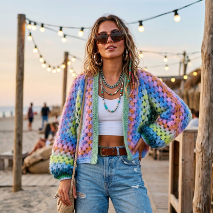 Häkelset - MYPZ Hexagon Cardigan Lemon Garden (ENG-NL-DE)