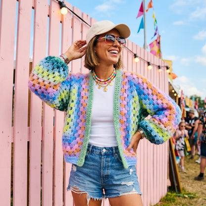 Häkelanleitung - MYPZ Hexagon Cardigan Lemon Garden (ENG-NL-DE)
