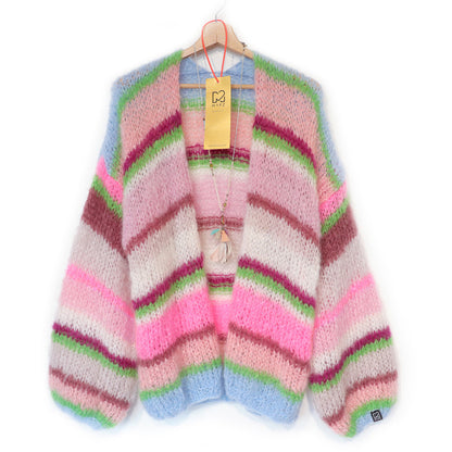 Strickset – MYPZ Light Mohair Cardigan Candy Clouds No10 (ENG-NL-DE)