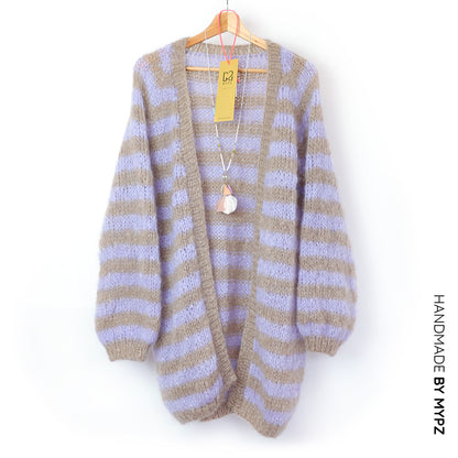 Strickset – MYPZ top-down cardigan Lilac Haze No.9 (ENG-NL-DE)