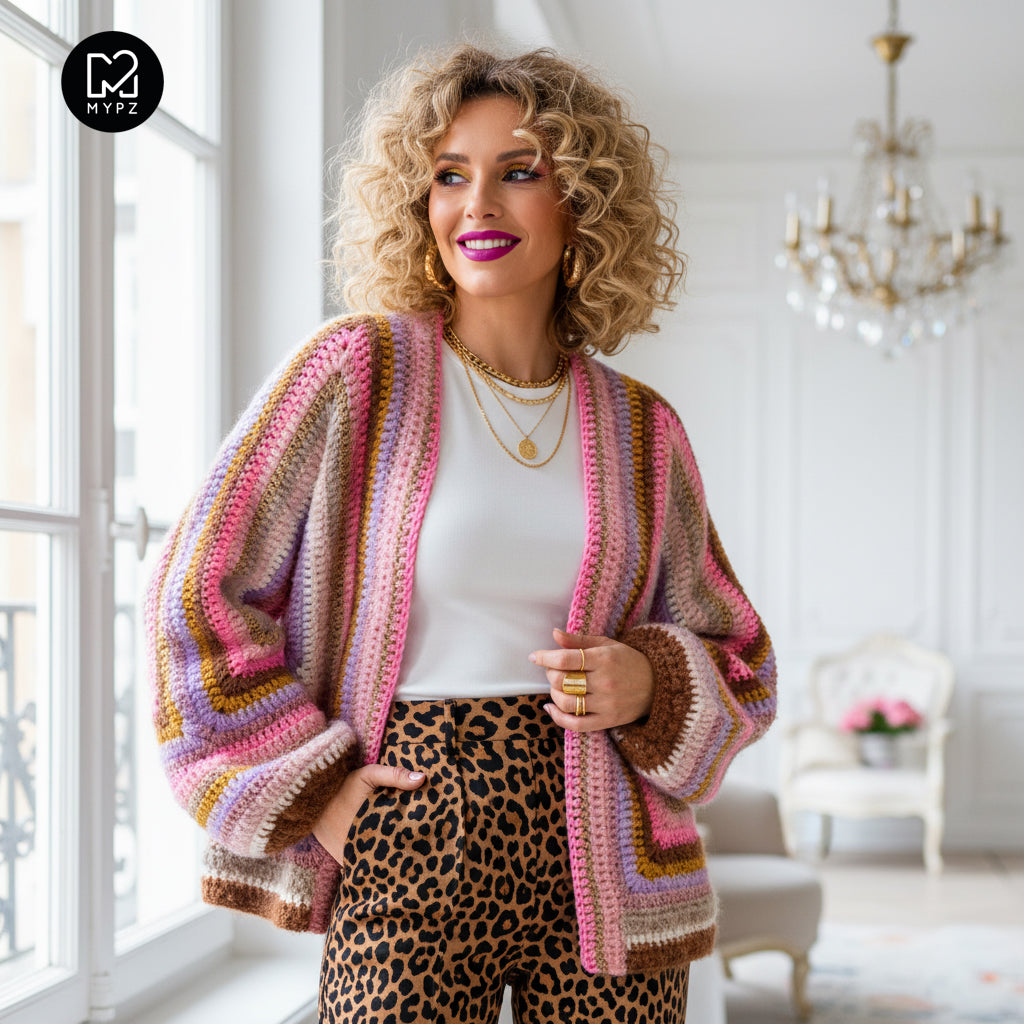 Crochet kit - MYPZ Hexagon Cardigan Moca Dreams (ENG-NL-DE)