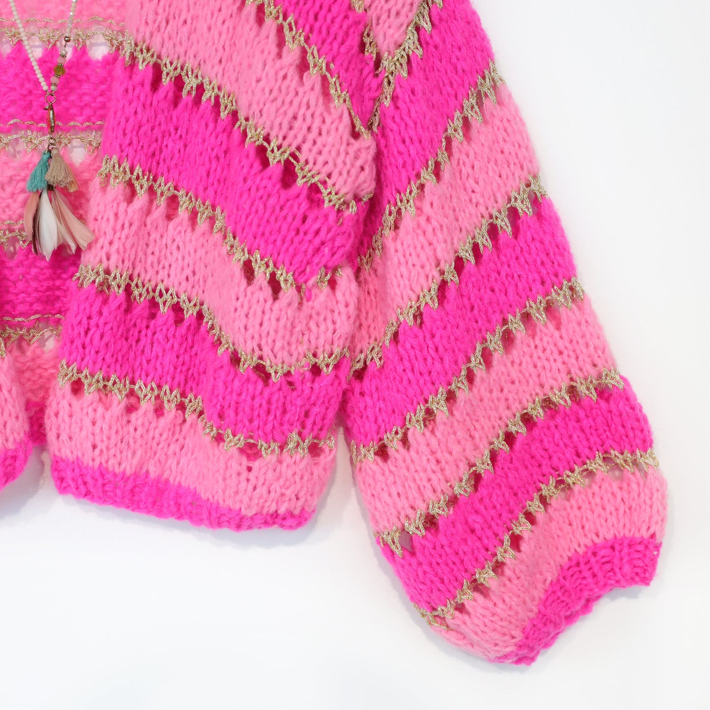 Strickset – MYPZ Light Alpaka Cardigan Neon Blush No. 10