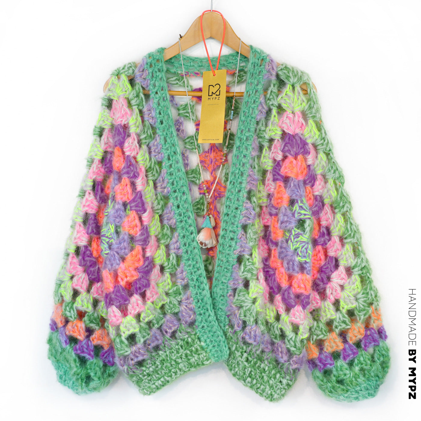 Häkelanleitung - MYPZ Chunky Hexagon Cardigan Pistachio (ENG-NL-DE)