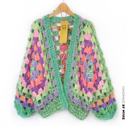 Häkelanleitung - MYPZ Chunky Hexagon Cardigan Pistachio (ENG-NL-DE)