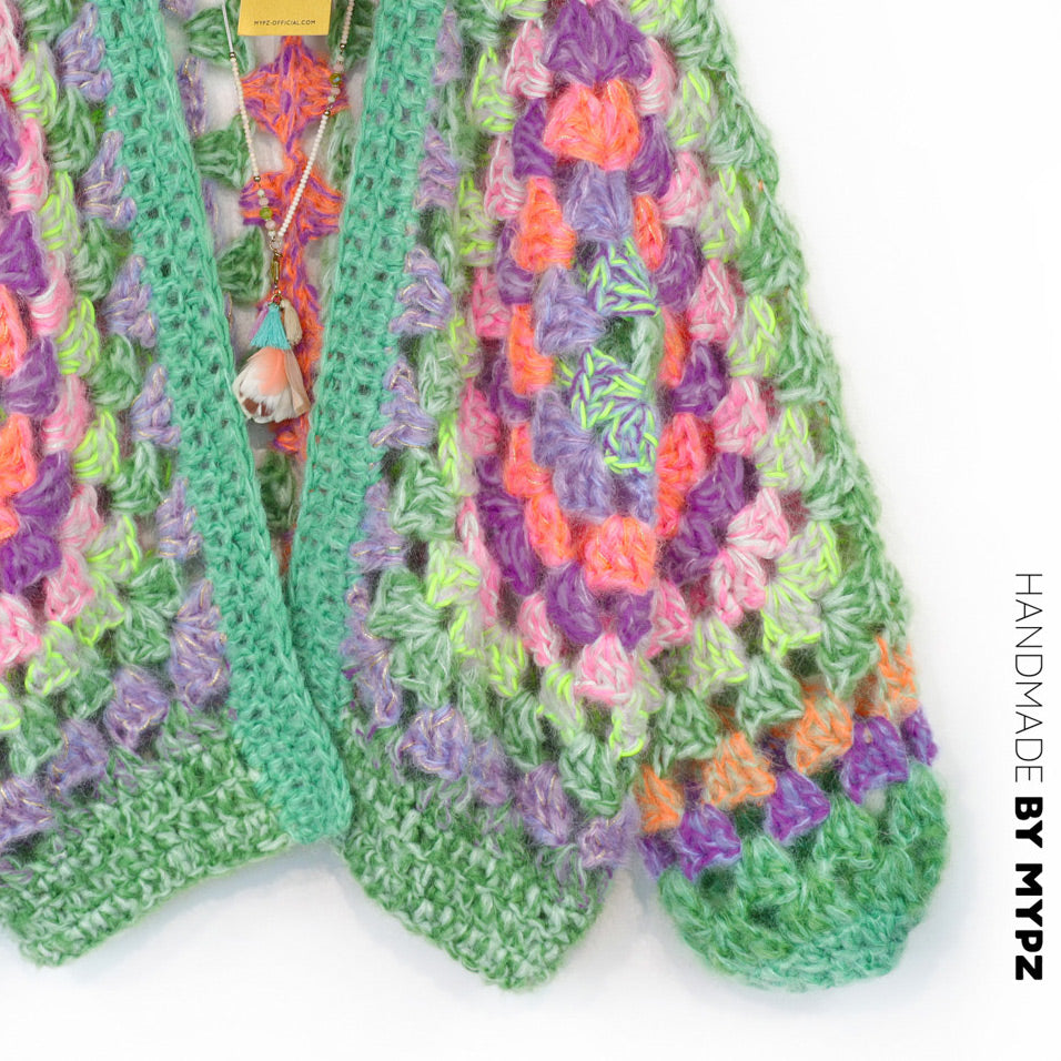 Häkelanleitung - MYPZ Chunky Hexagon Cardigan Pistachio (ENG-NL-DE)