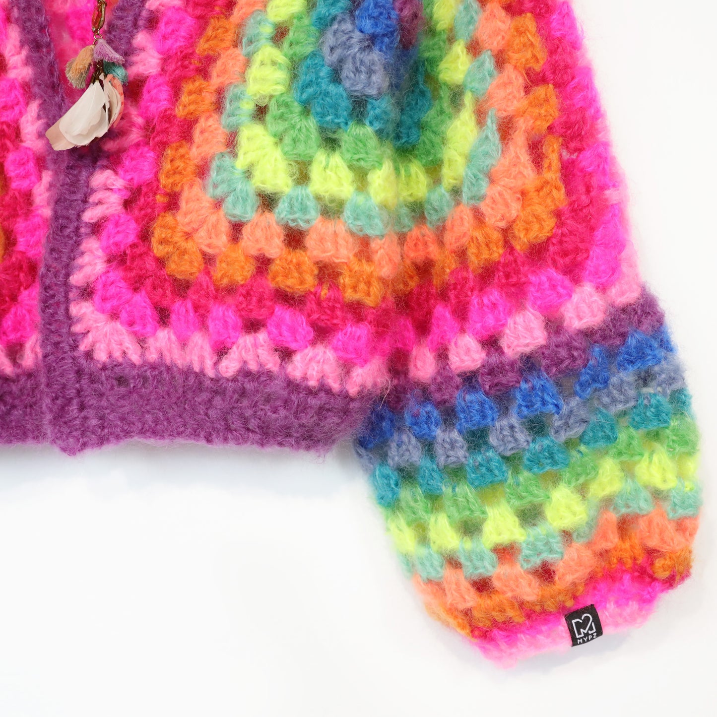 Häkelset – MYPZ Hexagon Mohair Cardigan Rainbow (ENG-NL-DE)