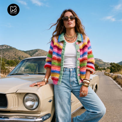 MYPZ top-down bomber cardigan Rebel Glow