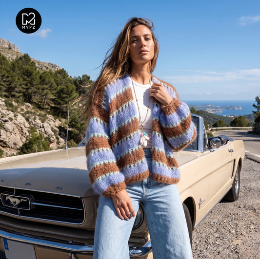 Strickset – MYPZ Light Mohair Cardigan Royal Coco Nr. 10 (ENG-NL-DE)
