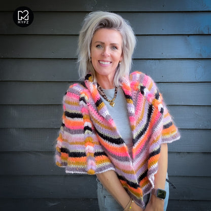 Häkelanleitung - MYPZ Boho-Schal (ENG-NL-DE-FR-ES)