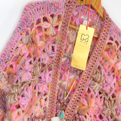 Häkelanleitung - MYPZ Short Wildflower Cardigan Pecan (ENG-DE-NL-ES-FR-IT-DA-SV-NO)