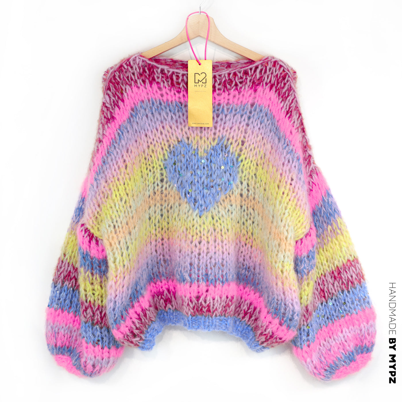 Knitting Kit – MYPZ Short Chunky Alpaca-Mohair Pullover Sunset Rave No15 (ENG-NL-DE-FR-ES)