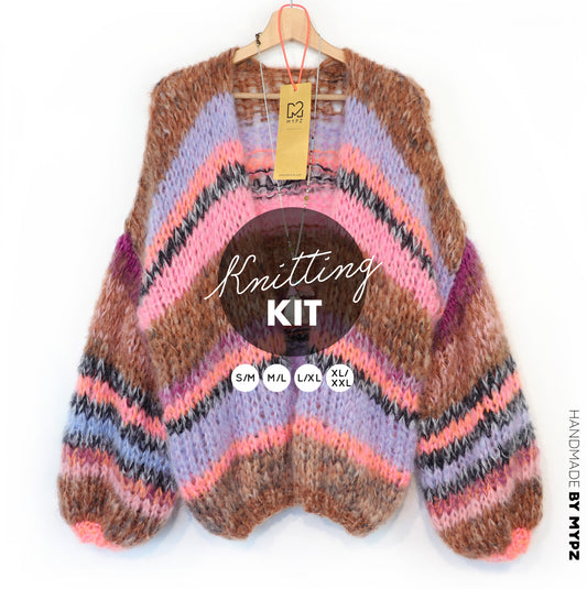 Strickset – MYPZ Chunky Kidmohair Cardigan Tiger Nr. 15 (ENG-NL-DE)