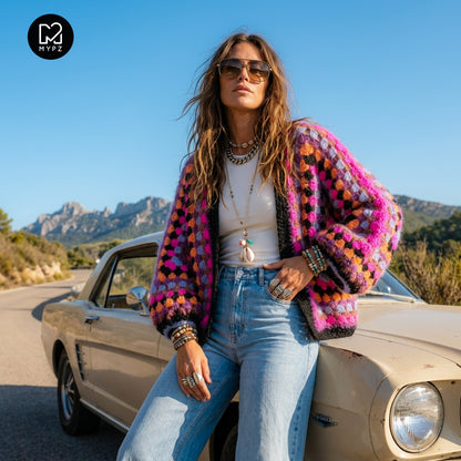 Häkelset – MYPZ Hexagon Mohair Cardigan Wild (ENG-NL-DE)