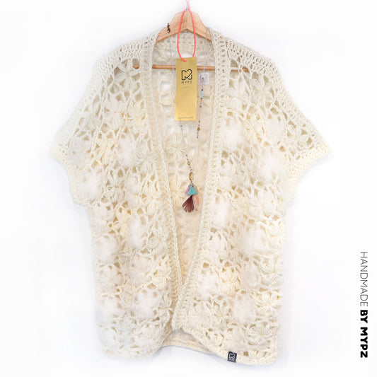 Häkelanleitung - MYPZ Wildflower cardigan Shades of White (ENG-NL-DE-FR-ES)