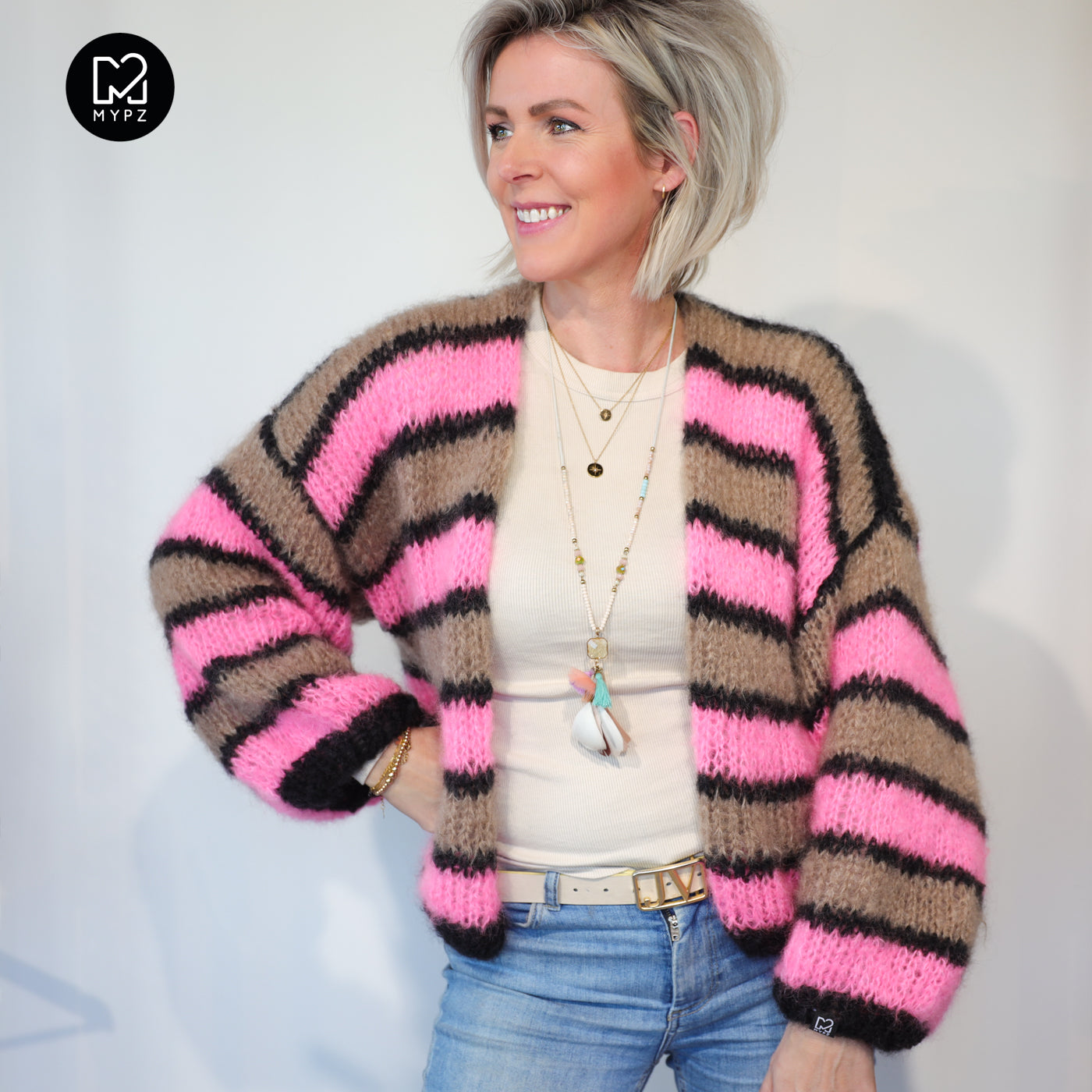 Strickanleitung – MYPZ Kurze Mohair Cardigan Zumy No10 (ENG-NL-DE)