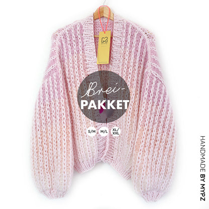 Knitting Kit – MYPZ Chunky Mohair Rib Cardigan Vanilla No.12 (ENG-NL)