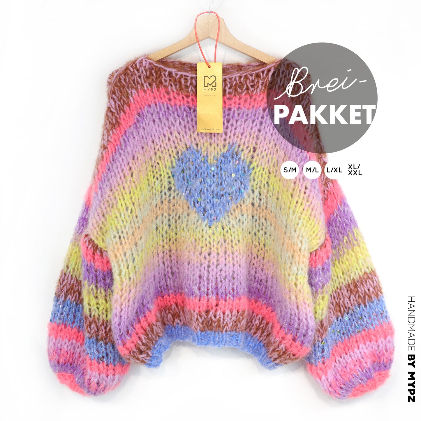 Strickset – MYPZ Short Chunky Alpaca-Mohair Pullover Lake No15 (ENG-NL-DE)