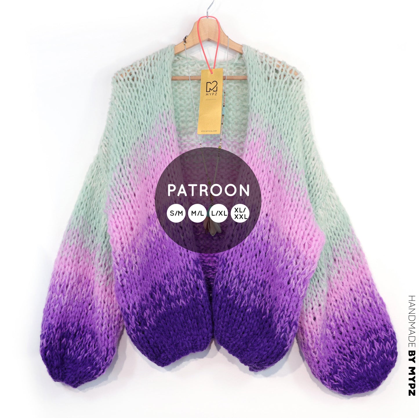 Strickanleitung – MYPZ Chunky Alpaca Cardigan Desert Bloom No.15 (ENG-NL-DE)
