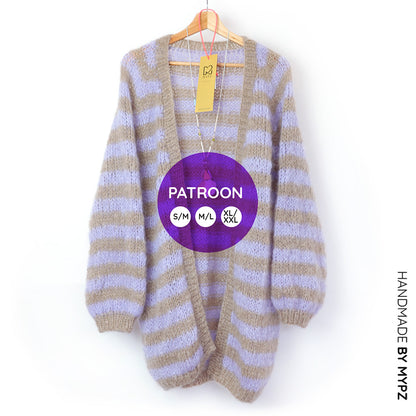 Strickanleitung – MYPZ top-down cardigan Lilac Haze No.9 (ENG-NL-DE)