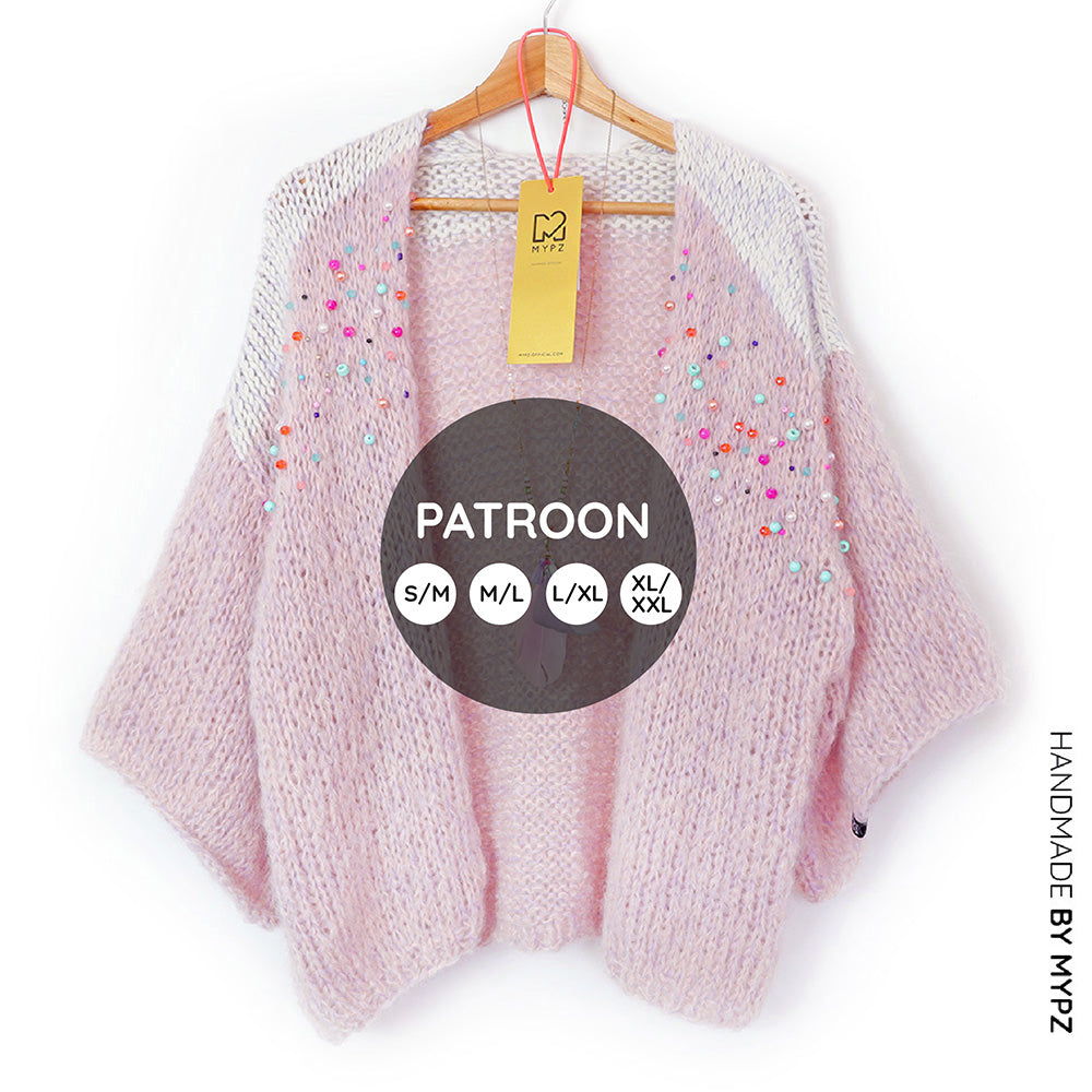 Knit pattern – MYPZ Light Mohair Cardigan Jewel no10 (ENG-NL-DE)