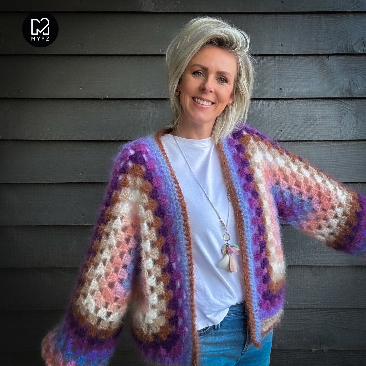 Häkelanleitung - MYPZ Hexagon Cardigan Pink Vibes (ENG-NL-DE)
