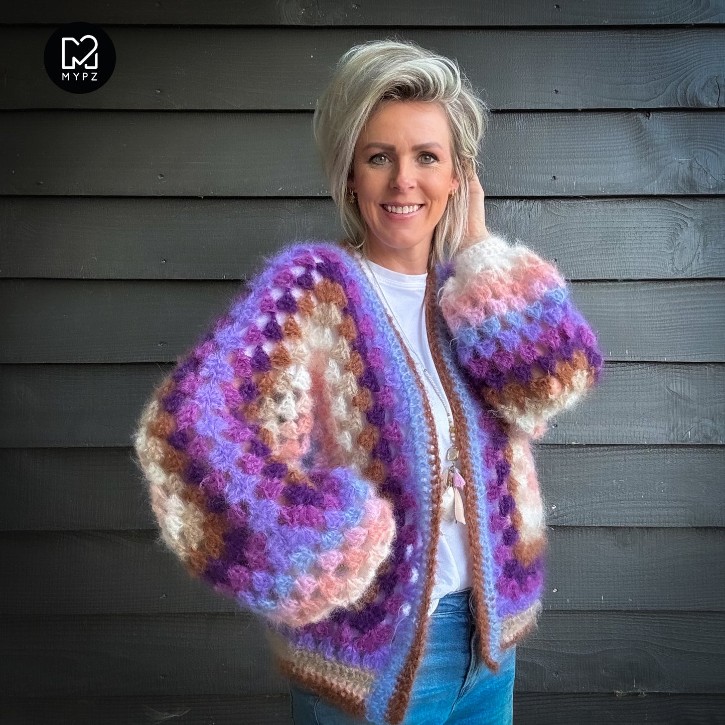 Häkelanleitung - MYPZ Hexagon Cardigan Pink Vibes (ENG-NL-DE)