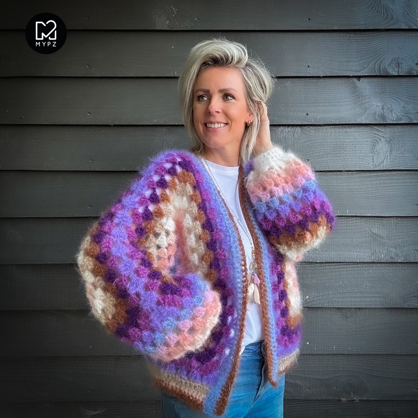 Häkelanleitung - MYPZ Hexagon Cardigan Pink Vibes (ENG-NL-DE)