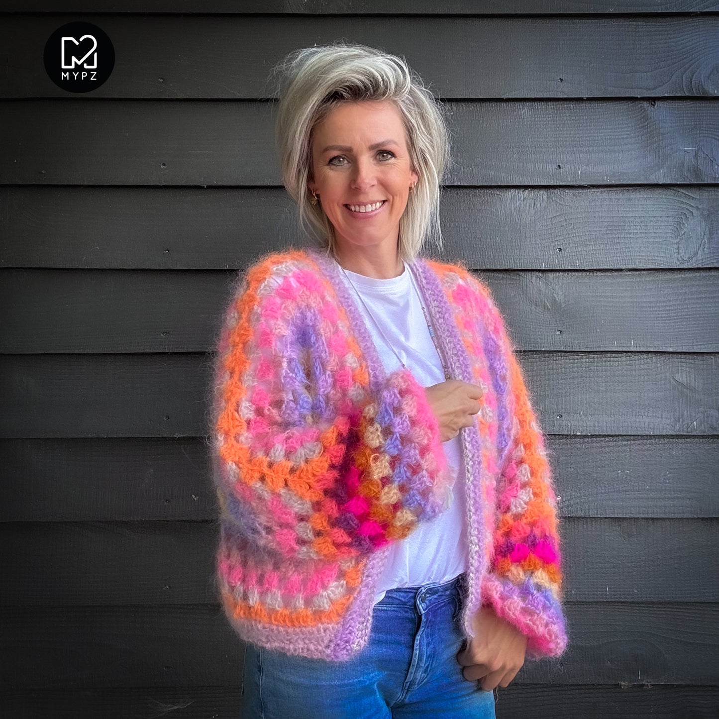 Häkelanleitung - MYPZ Hexagon Cardigan Pink Vibes (ENG-NL-DE)