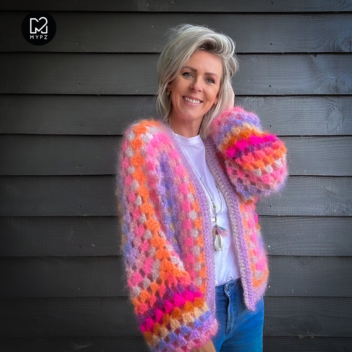 Häkelanleitung - MYPZ Hexagon Cardigan Pink Vibes (ENG-NL-DE)