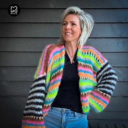 Knitting kit – MYPZ Light Mohair Cardigan Magic No10 (ENG-NL-DE)