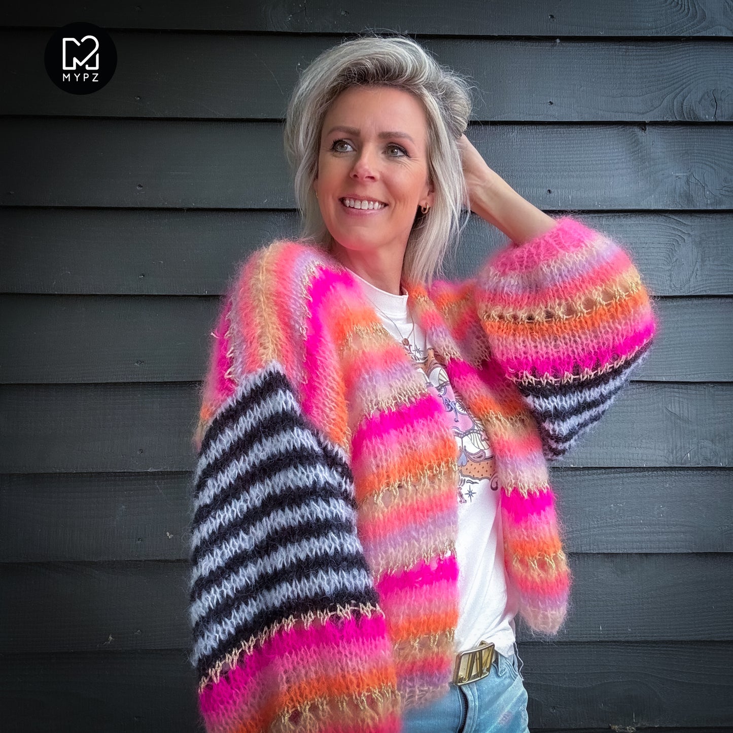 Strickanleitung – MYPZ Mohair Cardigan Pink Magic No10 (ENG-NL-DE)