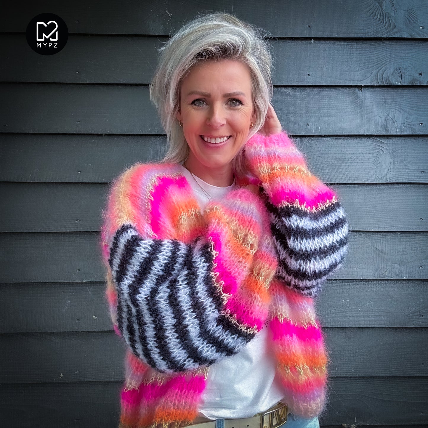 Strickanleitung – MYPZ Mohair Cardigan Pink Magic No10 (ENG-NL-DE)