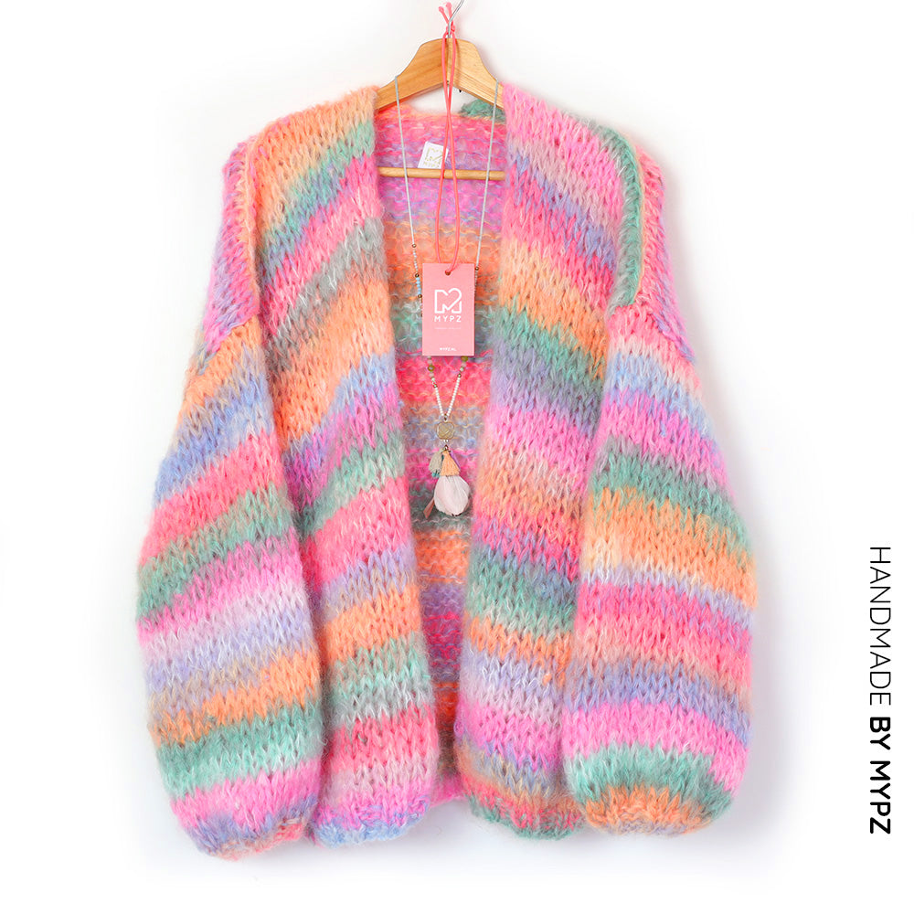 MYPZ Chunky Mohair Cardigan Pastelicious