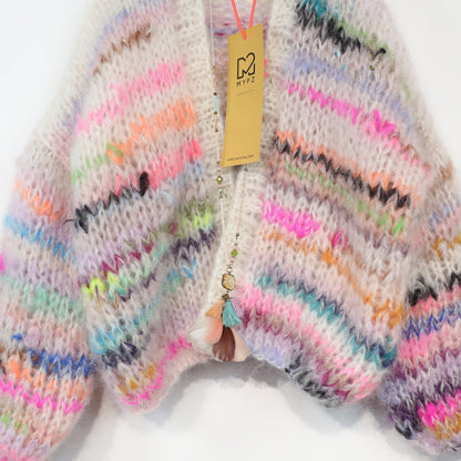 Strickanleitung – MYPZ Chunky Mohair Cardigan Scrap Yarn No12 (ENG-NL-DE)