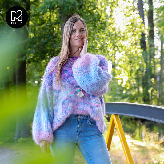 Strickset – MYPZ Basic Chunky Pullover Heliotrope No15 (ENG-NL-DE-FR-ES)